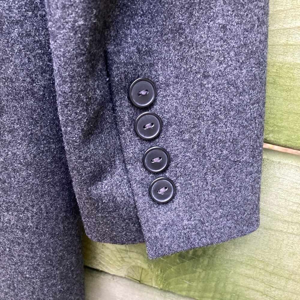 JUDITH & CHARLES grey long wool coat, size 2 - Picture 6 of 7
